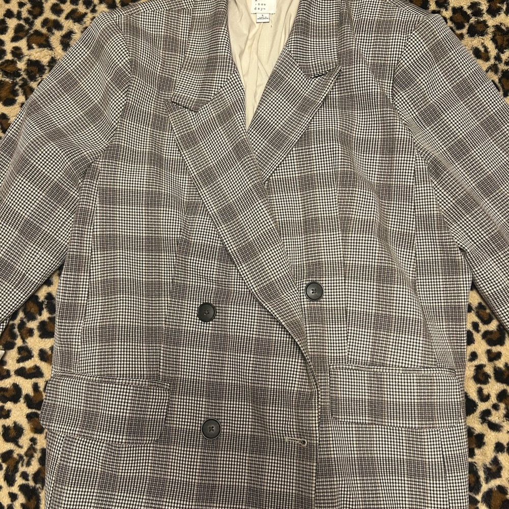 a new day Houndstooth Blazer with Black and Cream